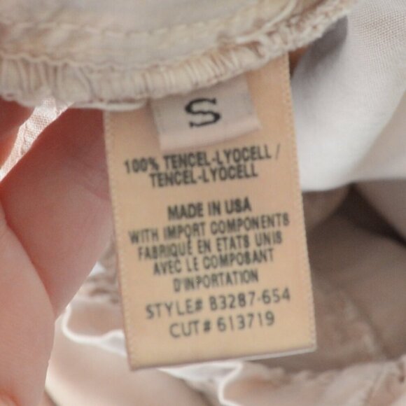 Bella Dahl Drawstring Pocket Joggers High Waist Beige Sz S - Picture 8 of 8